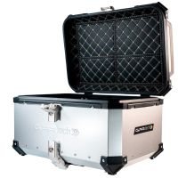 Top case GPR TECH compatible with  Benelli Trk 125 2019/2023 GPR TECH Top case in aluminum, silver color with specific plate included Capacity 55 LT.