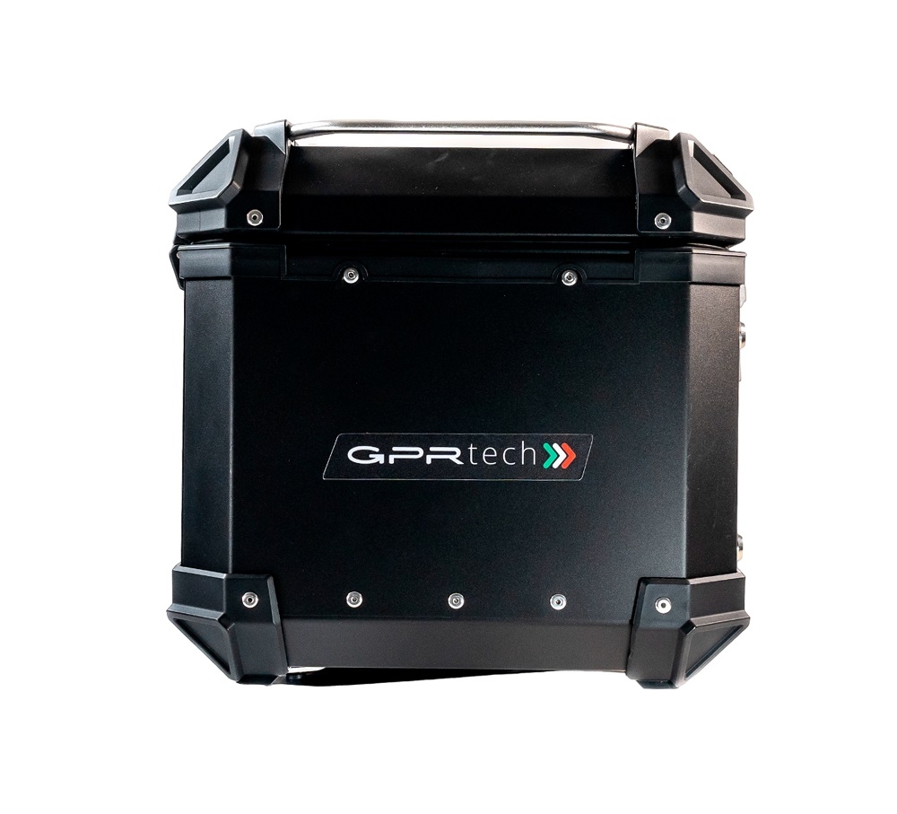 Top case GPR TECH compatible with  Benelli Trk 251 2019/2023 GPR TECH Top case in aluminum, black color with specific plate included Capacity 45 LT.
