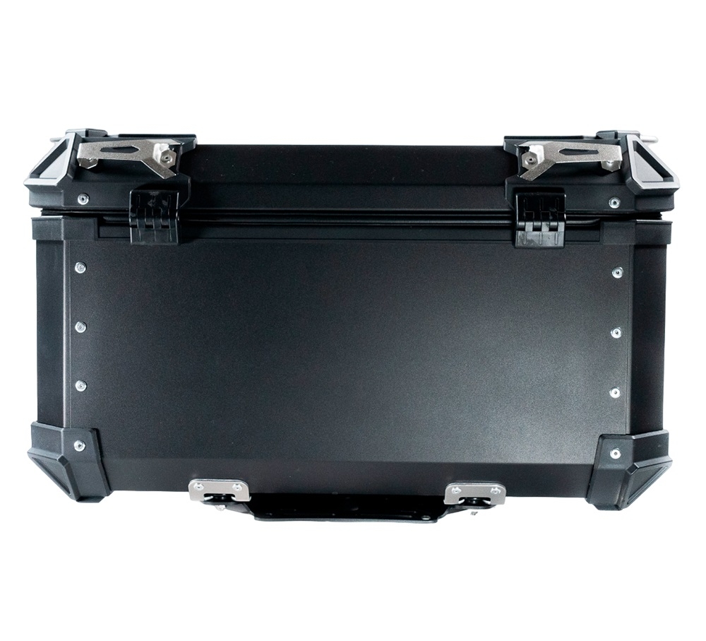 Top case GPR TECH compatible with  Suzuki V-Strom 1050 Xt/De 2020/2024 e5 GPR TECH Top case in aluminum, black color with specific plate included Capacity 55 LT.