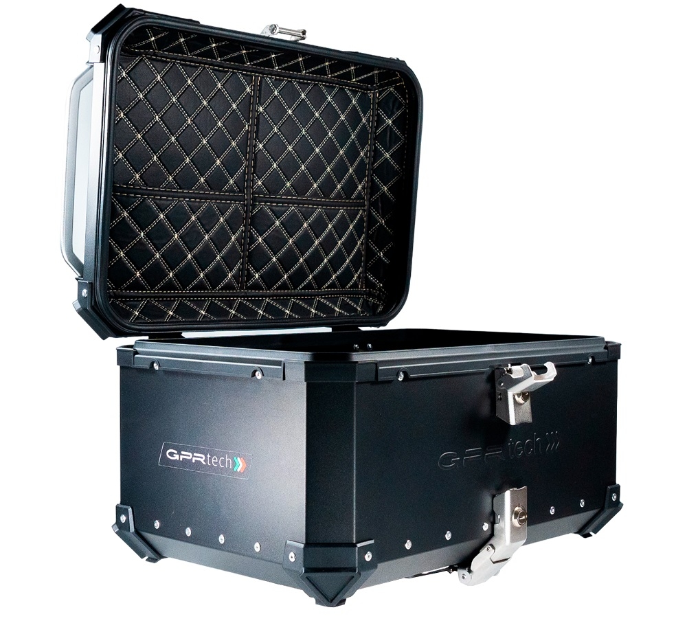 GPR TECH TOP CASE ALPI-TECH 55 LT BLACK Top case in aluminum, black color with universal plate included Capacity 55 LT.
