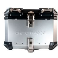 Top case GPR TECH compatible with  Suzuki V-Strom 1050 Xt/De 2020/2024 e5 GPR TECH Top case in aluminum, silver color with specific plate included Capacity 35 LT.