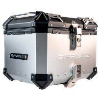 Top case GPR TECH compatible with  Suzuki V-Strom 1050 Xt/De 2020/2024 e5 GPR TECH Top case in aluminum, silver color with specific plate included Capacity 35 LT.