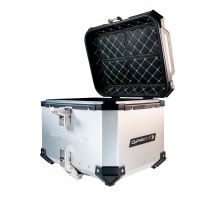 GPR TECH compatible with  Kawasaki Versys 650 2021/2022 e5 GPR TECH Top case in aluminum, silver color with specific plate included Capacity 45 LT.