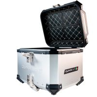 Top case GPR TECH compatible with  Benelli Trk 125 2019/2023 GPR TECH Top case in aluminum, silver color with specific plate included Capacity 35 LT.