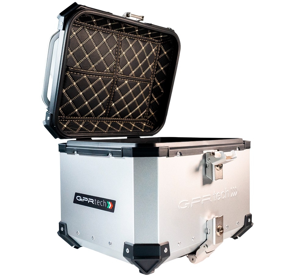 Top case GPR TECH compatible with  Bmw G 310 Gs 2017/2021 e4 GPR TECH Top case in aluminum, silver color with specific plate included Capacity 35 LT.