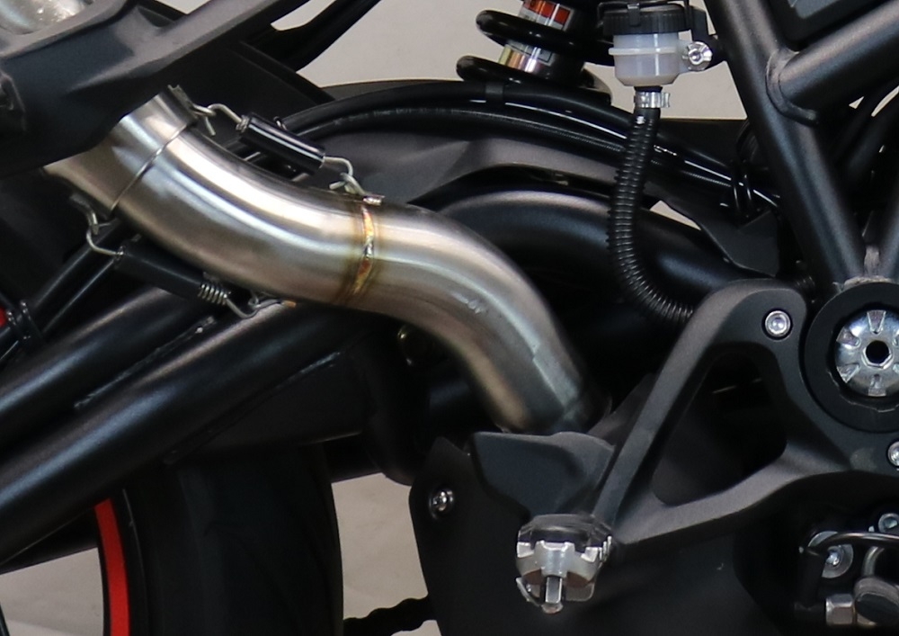 Exhaust compatible with Benelli 752S 2019-2021, M3 Poppy , Slip-on exhaust including removable db killer and link pipe, EPA-compliant 