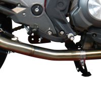 Exhaust compatible with Benelli Bn 302 S 2015-2016, Satinox , Slip-on exhaust including removable db killer and link pipe, EPA-compliant 