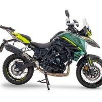 GPR exhaust compatible with  Benelli Trk 702  2023-2024, New Grand Prix Evo Black Titanium, Slip-on exhaust including removable db killer and link pipe, EPA-compliant 