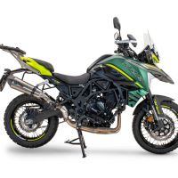 GPR exhaust compatible with  Benelli Trk 702  2023-2024, New Grand Prix Evo Titanium, Slip-on exhaust including removable db killer and link pipe, EPA-compliant 