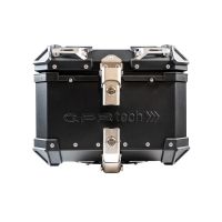 Top case GPR TECH compatible with  Royal Enfield Himalayan 410 2017/2023 GPR TECH Top case in aluminum, black color with specific plate included Capacity 26 LT.