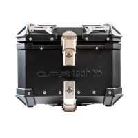 Top case GPR TECH compatible with  Royal Enfield Himalayan 410 2017/2023 GPR TECH Top case in aluminum, black color with specific plate included Capacity 26 LT.