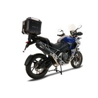 Top case GPR TECH compatible with  Triumph Tiger 900 2020/2023 e5 GPR TECH Top case in aluminum, black color with specific plate included Capacity 45 LT.