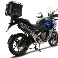 Top case GPR TECH compatible with  Triumph Tiger 900 2020/2023 e5 GPR TECH Top case in aluminum, black color with specific plate included Capacity 45 LT.