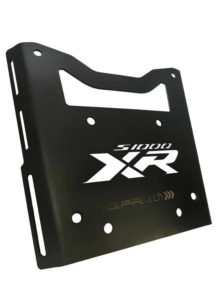 GPR TECH compatible with  Bmw S 1000 XR - M 2020/2024 e5 GPR TECH Specific fitting plate Top Case ALPITECH 35 LT compatible with original luggage rack,stainless steel made with 4 anchor points