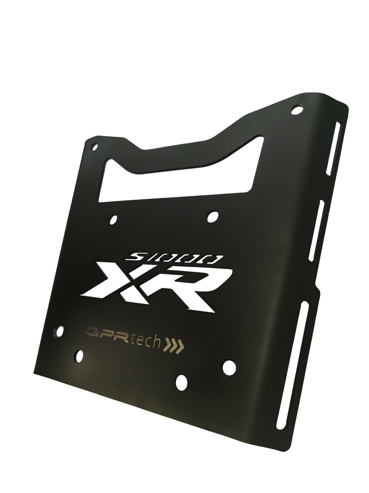 GPR TECH compatible with  Bmw S 1000 XR - M 2020/2024 e5 GPR TECH Specific fitting plate Top Case ALPITECH 35 LT compatible with original luggage rack,stainless steel made with 4 anchor points