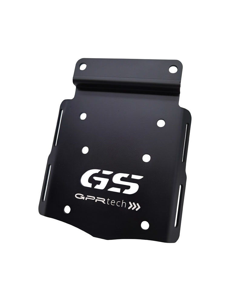 GPR TECH compatible with  Bmw F 700 Gs 2011/2015 GPR TECH Specific fitting plate Top Case ALPITECH 55 LT compatible with original luggage rack,stainless steel made with 4 anchor points