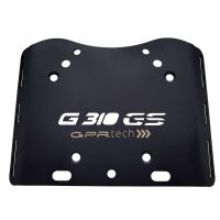 GPR TECH compatible with  Bmw G 310 Gs 2017/2021 e4 GPR TECH Specific fitting plate Top Case ALPITECH 26 LT compatible with original luggage rack,stainless steel made with 4 anchor points