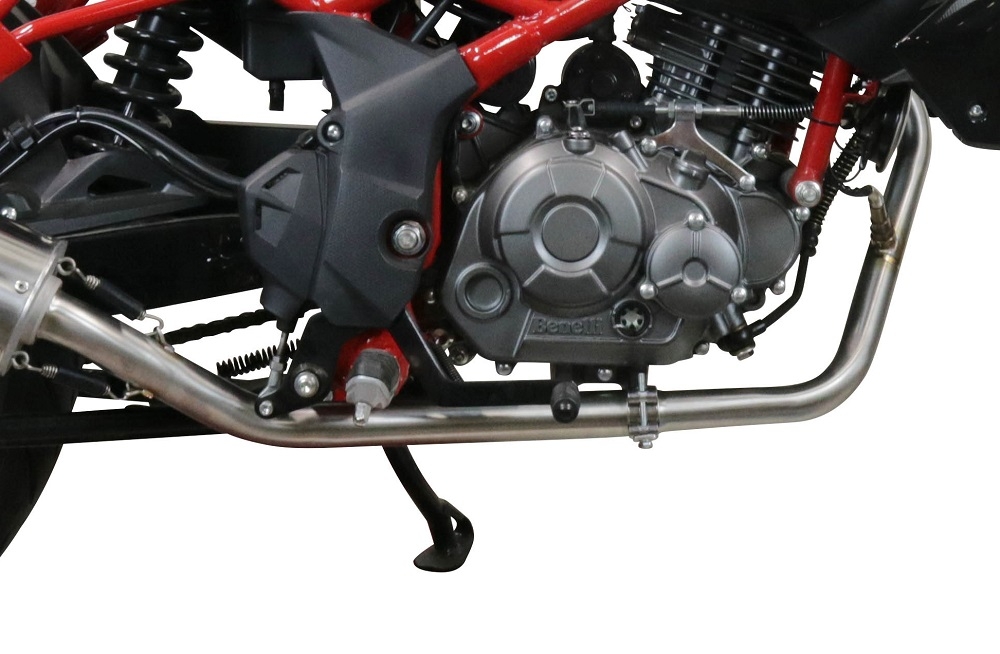 Exhaust compatible with Benelli Bn 125 2021-2024, Furore Evo4 Poppy, Full system exhaust, including removable db killer 