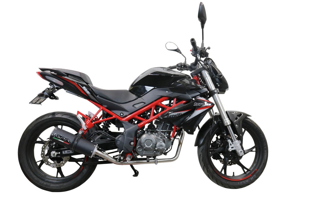 Exhaust compatible with Benelli Bn 125 2018-2020, M3 Black Titanium, Full system exhaust, including removable db killer 