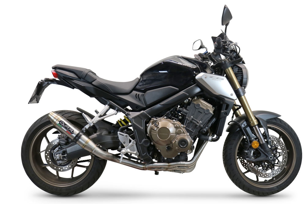 Exhaust compatible with Honda CB650R 2021-2023, Deeptone Inox, Full system exhaust, including removable db killer 