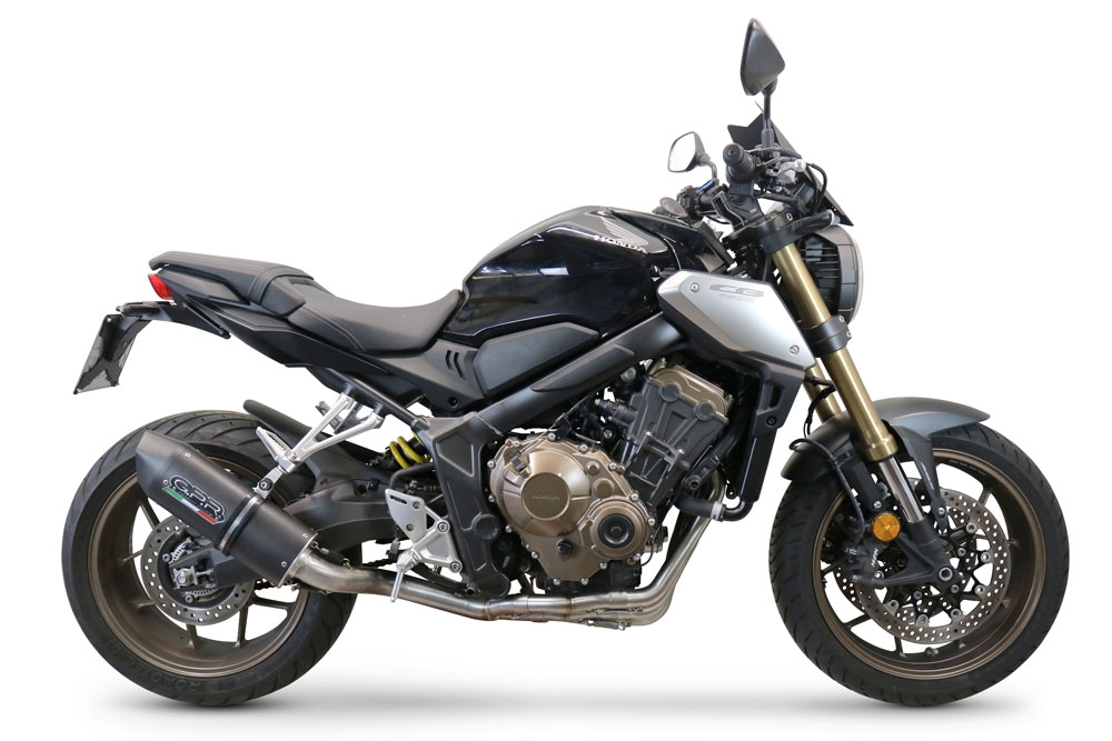 Exhaust compatible with Honda CBR650R 2021-2023, Furore Evo4 Nero, Full system exhaust, including removable db killer 