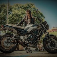 Exhaust compatible with Kawasaki Z650RS 2021-2023, M3 Black Titanium, Full system exhaust, including removable db killer 