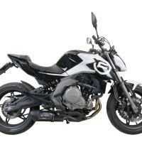 Exhaust compatible with Cf Moto 400 NK 2021-2023, Furore Poppy, Slip-on exhaust including link pipe and removable db killer 