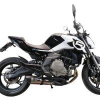 GPR exhaust compatible with  Cf Moto 400 NK 2019-2020, New Grand Prix Evo Titanium, Slip-on exhaust including link pipe and removable db killer 