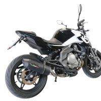 GPR exhaust compatible with Cf Moto 650 Mt 2021-2024, Furore Evo4 Nero, Homologated legal slip-on exhaust including removable db killer, link pipe and catalyst 
