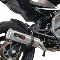 GPR exhaust compatible with Cf Moto 650 Mt 2021-2024, M3 Inox , Homologated legal slip-on exhaust including removable db killer, link pipe and catalyst 