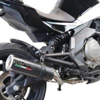 GPR exhaust compatible with Cf Moto 650 Nk 2021-2024, M3 Poppy , Homologated legal slip-on exhaust including removable db killer, link pipe and catalyst 