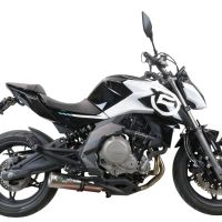 Exhaust compatible with Cf Moto 650 Mt 2019-2020, M3 Inox , Slip-on exhaust including link pipe and removable db killer 
