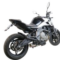 Exhaust compatible with Cf Moto 650 Mt 2019-2020, M3 Inox , Slip-on exhaust including link pipe and removable db killer 