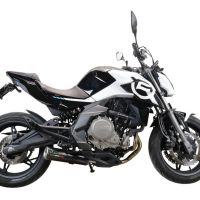 Exhaust compatible with Cf Moto 400 NK 2021-2023, M3 Poppy , Slip-on exhaust including link pipe and removable db killer 