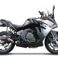 Exhaust compatible with Cf Moto 650 Gt 2025-2026, M3 Poppy , Slip-on exhaust including removable db killer and link pipe, EPA-compliant 