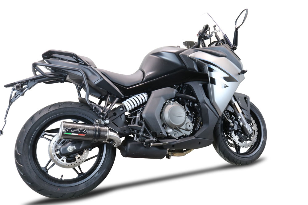 Exhaust compatible with Cf Moto 650 Gt 2025-2026, M3 Poppy , Slip-on exhaust including removable db killer and link pipe, EPA-compliant 