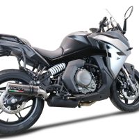 Exhaust compatible with Cf Moto 650 Gt 2025-2026, M3 Poppy , Slip-on exhaust including removable db killer and link pipe, EPA-compliant 