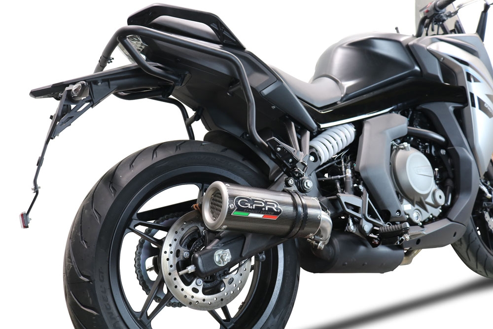 Exhaust compatible with Cf Moto 650 Gt 2025-2026, M3 Poppy , Slip-on exhaust including removable db killer and link pipe, EPA-compliant 
