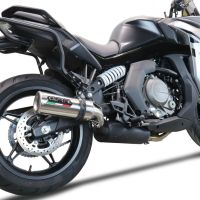 Exhaust compatible with Cf Moto 650 Gt 2025-2026, M3 Titanium Natural, Slip-on exhaust including removable db killer and link pipe, EPA-compliant 