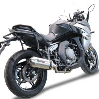 Exhaust compatible with Cf Moto 650 Gt 2022-2024, Satinox , Slip-on exhaust including link pipe and removable db killer 