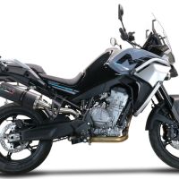 Exhaust compatible with Cf Moto 800 Mt Sport 2022-2024, Dual Poppy, Slip-on exhaust including removable db killer and link pipe, EPA-compliant 