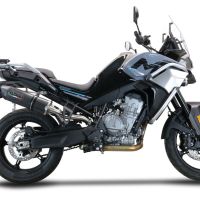 Exhaust compatible with Cf Moto 800 Mt Touring 2022-2024, Furore Evo4 Poppy, Slip-on exhaust including removable db killer and link pipe, EPA-compliant 