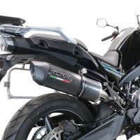 Exhaust compatible with Cf Moto 800 Mt Touring 2022-2024, Furore Evo4 Poppy, Slip-on exhaust including removable db killer and link pipe, EPA-compliant 