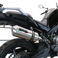 Exhaust compatible with Cf Moto 800 Mt Sport 2022-2024, Satinox , Slip-on exhaust including removable db killer and link pipe, EPA-compliant 