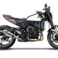GPR exhaust compatible with  Cf Moto 700 CL-X Sport 2022-2024, New Grand Prix Evo Titanium, Slip-on exhaust including removable db killer and link pipe, EPA-compliant 