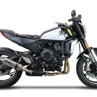GPR exhaust compatible with Cf Moto 700 CL-X Sport 2025-2026, M3 Titanium Natural, Homologated legal slip-on exhaust including removable db killer and link pipe 