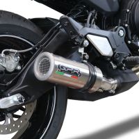 GPR exhaust compatible with Cf Moto 700 CL-X Sport 2025-2026, M3 Titanium Natural, Homologated legal slip-on exhaust including removable db killer and link pipe 