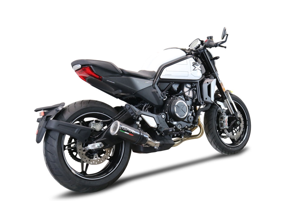 GPR exhaust compatible with Cf Moto 700 CL-X Heritage  2025-2026, M3 Poppy , Homologated legal slip-on exhaust including removable db killer and link pipe 