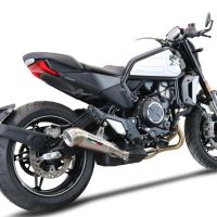 GPR exhaust compatible with Cf Moto 700 CL-X Sport 2025-2026, Powercone Evo, Homologated legal slip-on exhaust including removable db killer and link pipe 