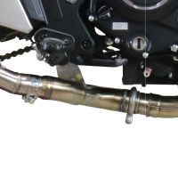 GPR exhaust compatible with Cf Moto 700 CL-X Heritage  2022-2024, Decatalizzatore, Decat pipe 